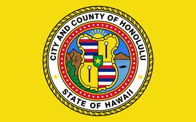 Urban Honolulu city flag 